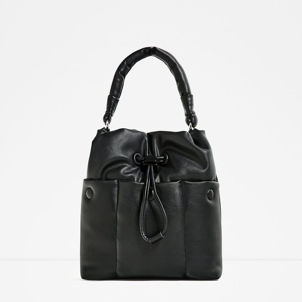 Zara black quilted bag