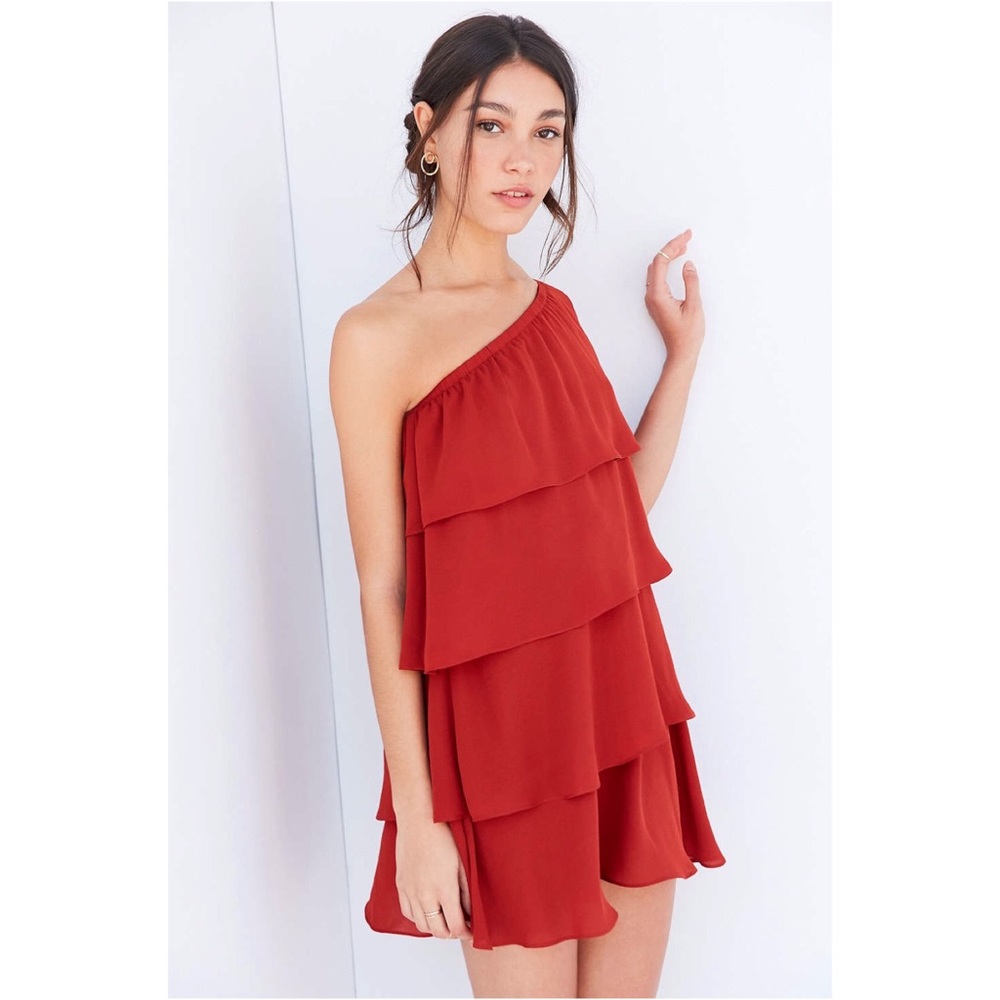 UrbanOutfitters Ruffle Shoulder Dress
