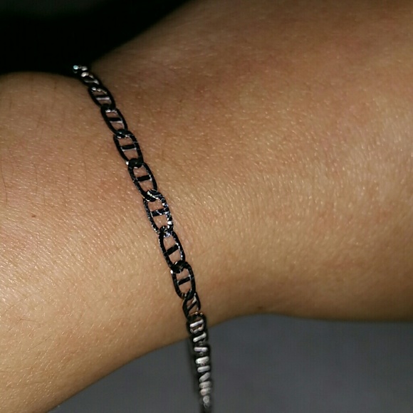 10k tested and hallmarked 417 white gold bracelet - Picture 4 of 6