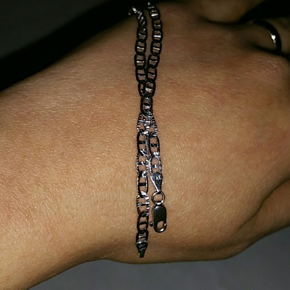 10k tested and hallmarked 417 white gold bracelet - Picture 6 of 6