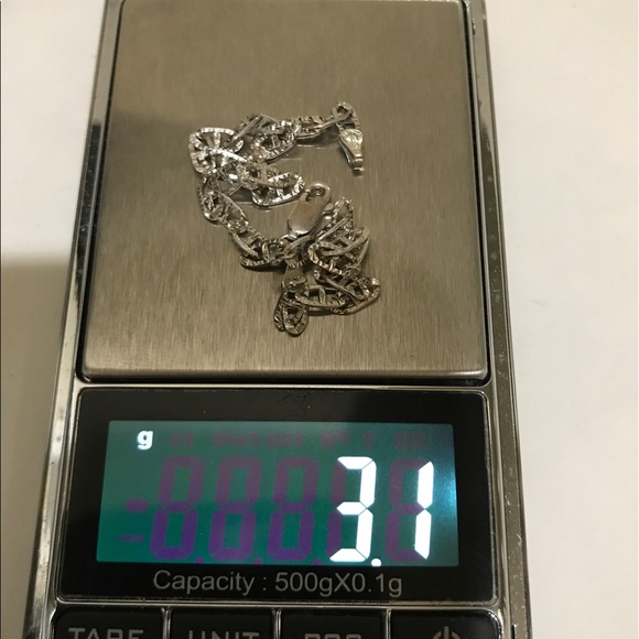 10k tested and hallmarked 417 white gold bracelet - Picture 3 of 6