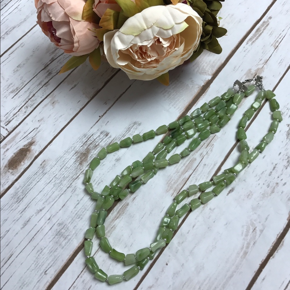 Jade layered necklace