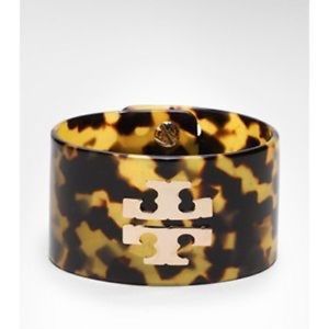 Tortoise Tory Burch Logo Cuff