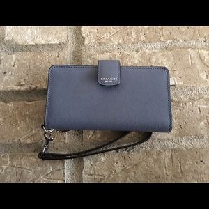 Coach Bleeker Saffiano Leather Wristlet