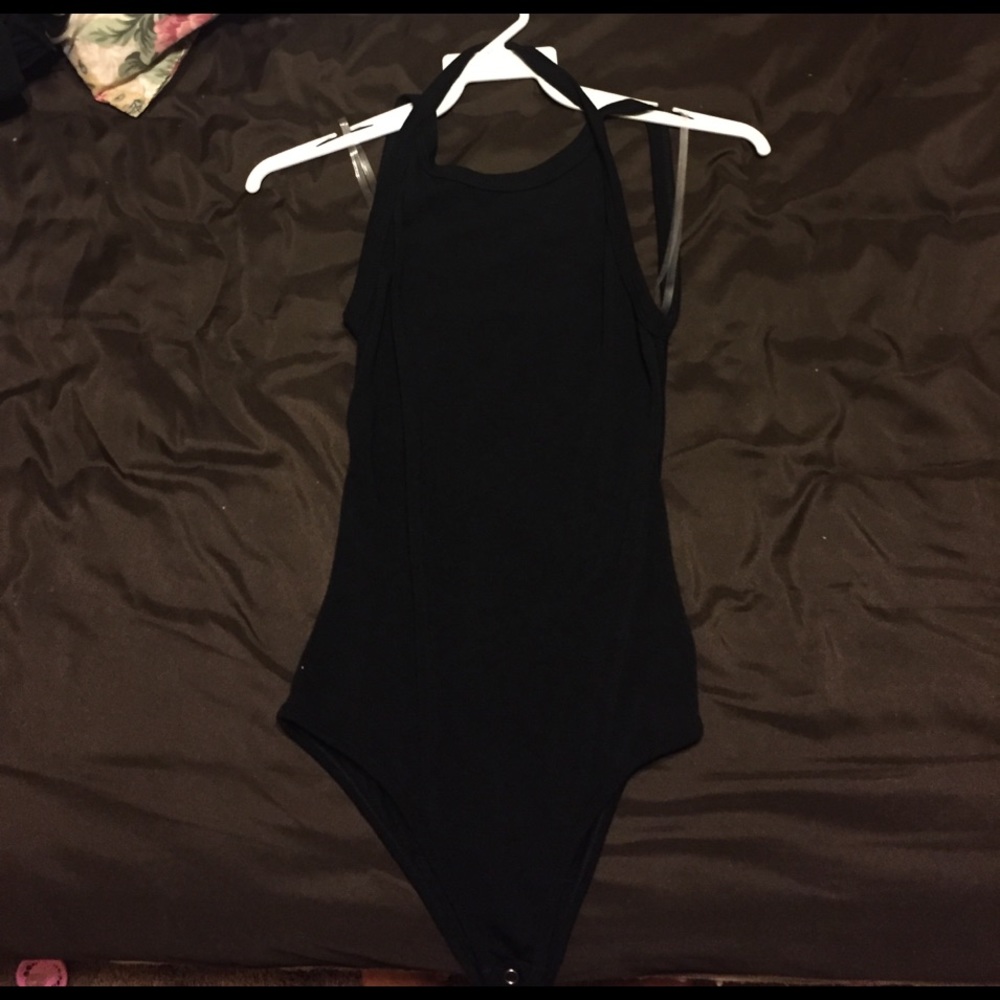 Black body suit with all open back