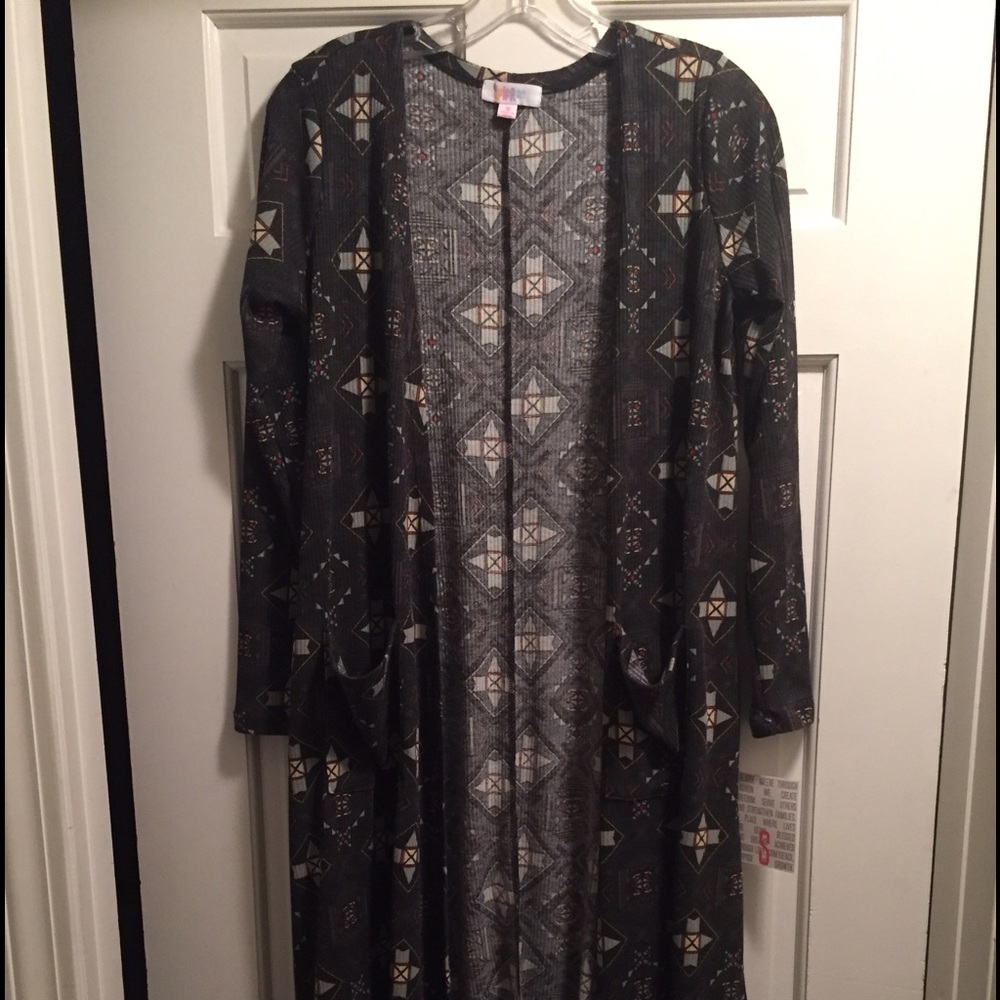 LuLaroe dark gray Sarah cardigan s small new!
