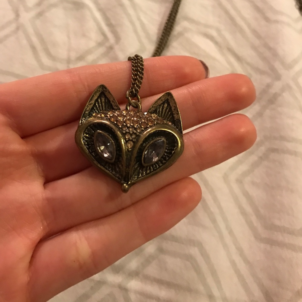 Long chain Fox necklace