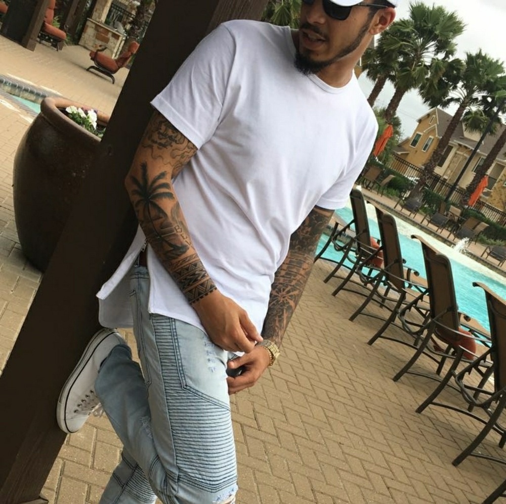 Men White Scalloped Shirt with Zippers