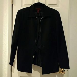 Gloria Vanderbilt Black zip front jacket