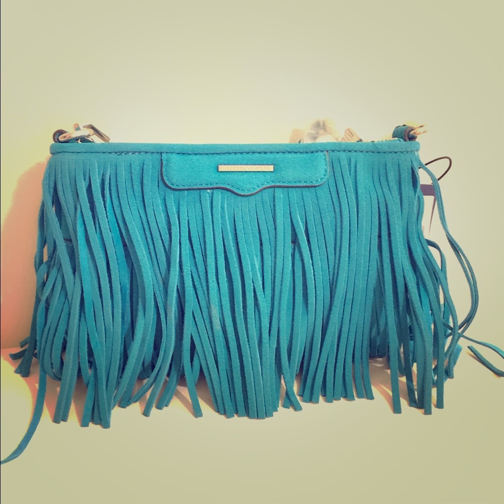 (NWT) Rebecca Minkoff Finn Crossbody, Deep Cyan