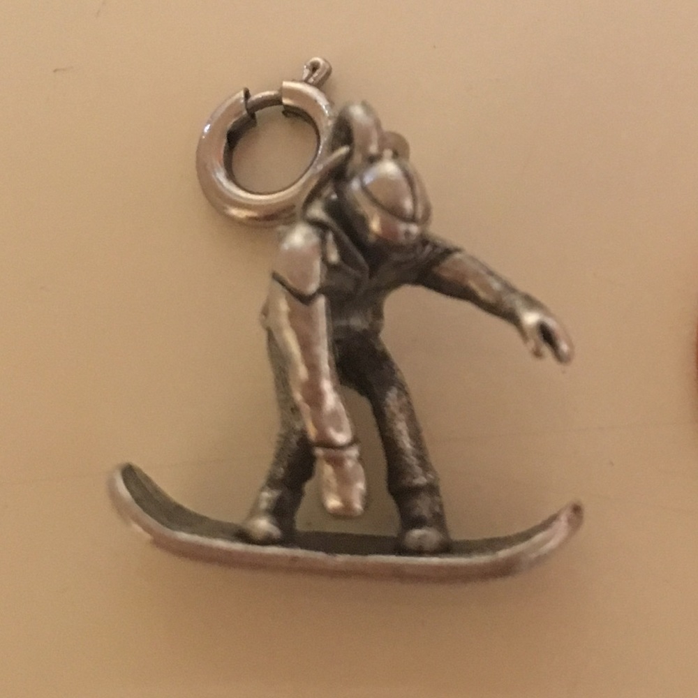 Snowboarder necklace or charms! Your choice!