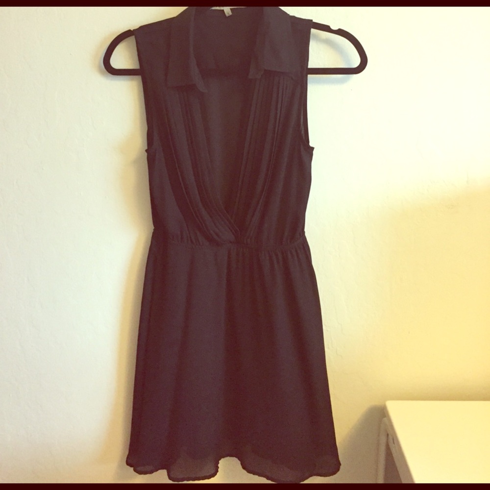 Black chiffon dress
