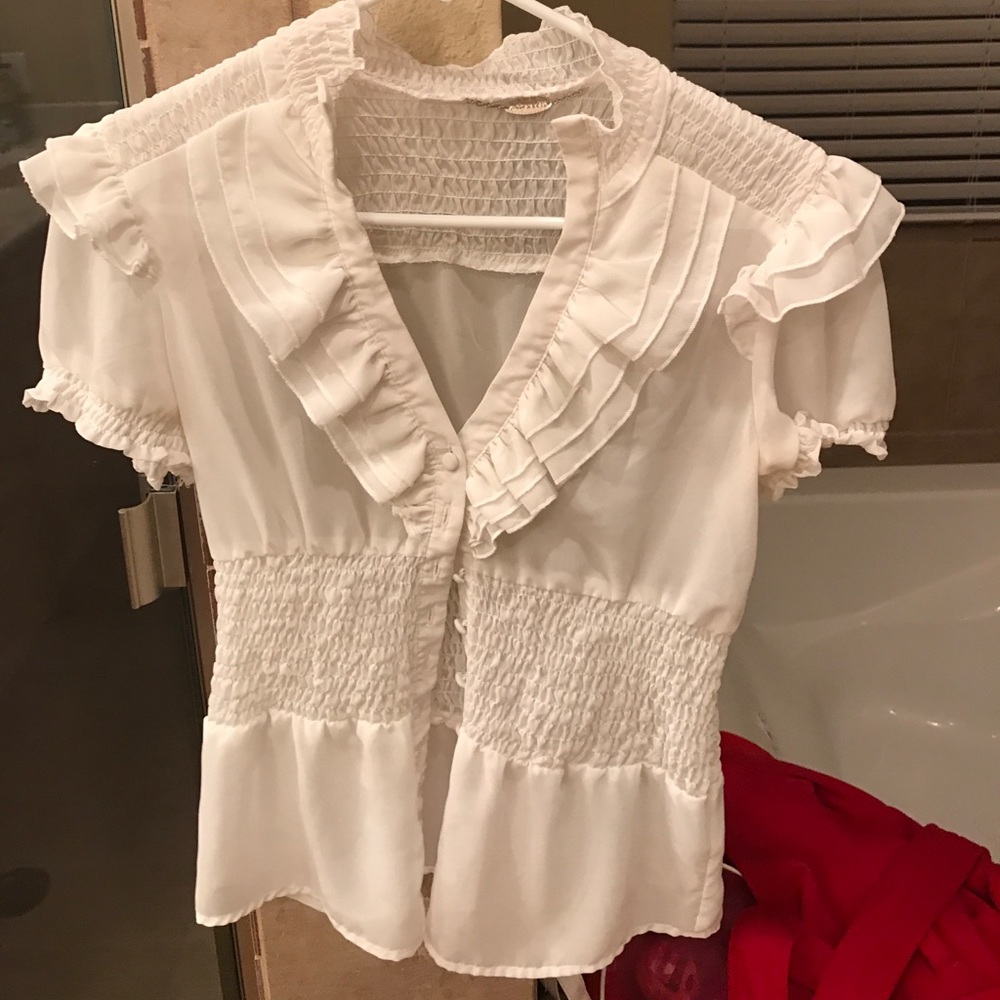 Sheer white blouse