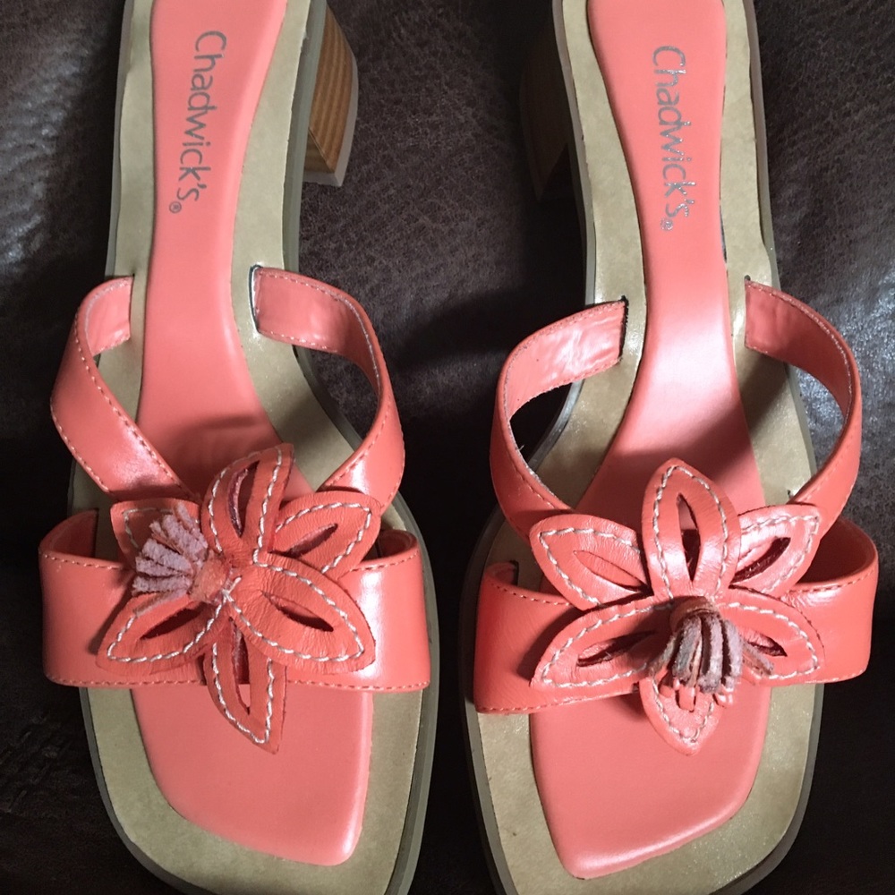 Chadwick's Hot Coral Sandals.