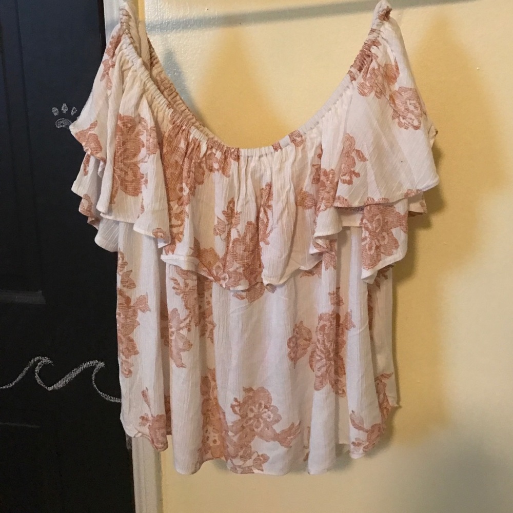 Floral off the shoulder top