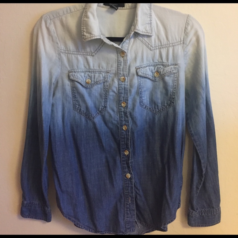 Ombré denim shirt