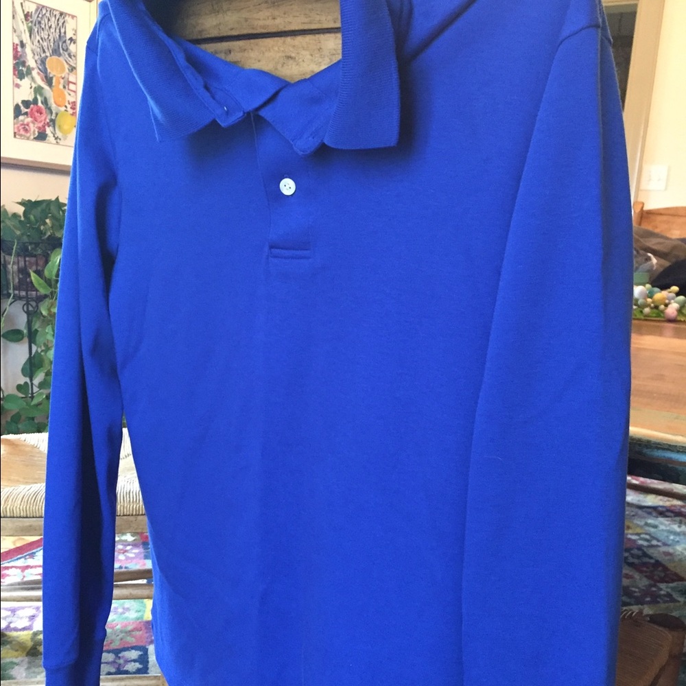 Lands End long sleeve polo