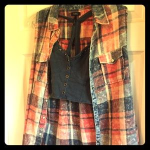 Button up with matching bandeau