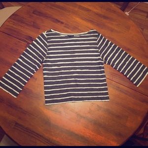 Scalloped striped TopShop top