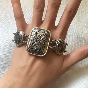 • [lucky brand] silver statement bracelet •