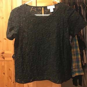 Black laced top
