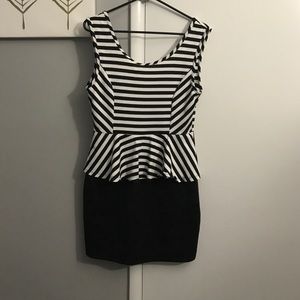 Mini peplum dress