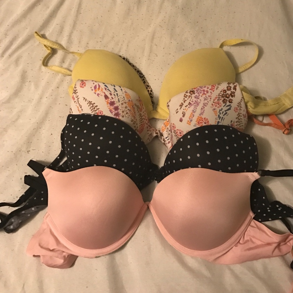 Assorted Victoria's Secret push-up bras sz34C