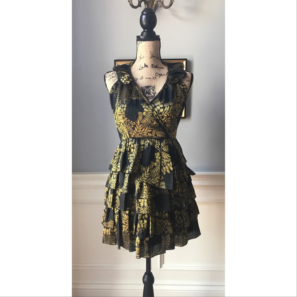 Juicy Couture NWT Black & Gold Dress Sz 6