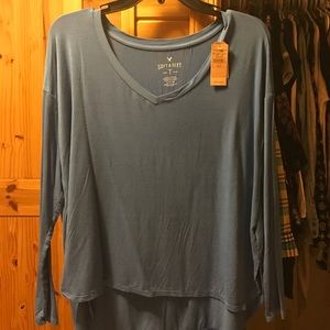 Brand new blue american eagle top