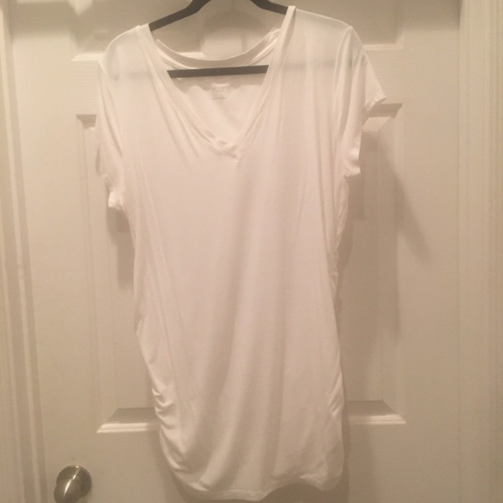 White Liz Lange Maternity T-Shirt