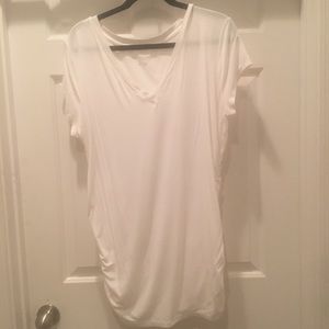 White Liz Lange Maternity T-Shirt
