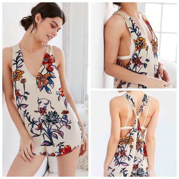 Urban Outfitters Pants - NWT UO Floral Romper - LAST ONE SIZE XS