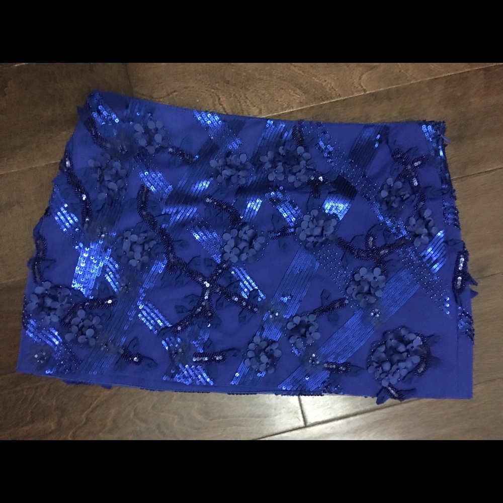Blue mini skirt