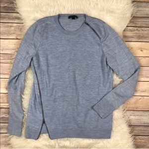 J. Crew Merino Wool Asymmetrical Zip Sweater