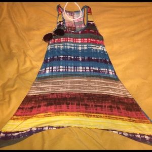 Tie dye extra long tank ✌️💛🙂