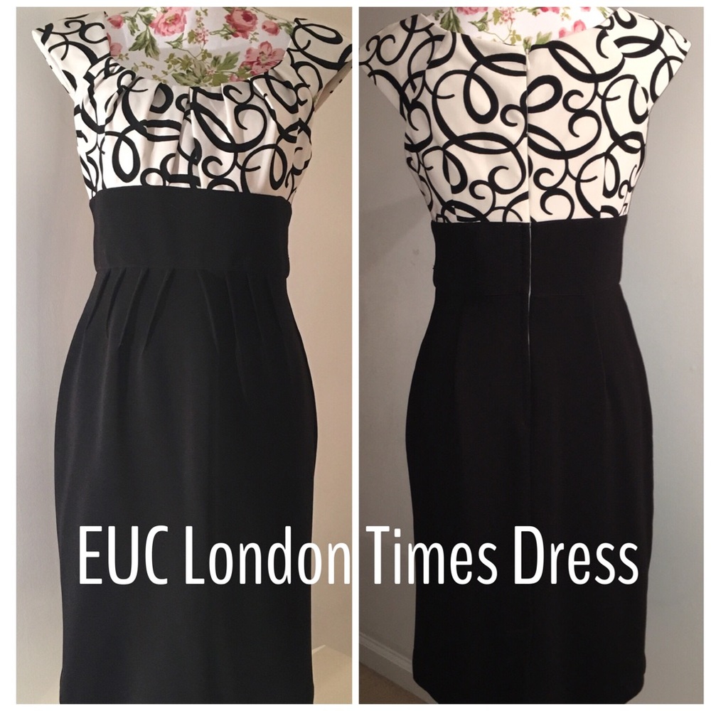 EUC "London Times" Black & White Sexy Dress 🕶