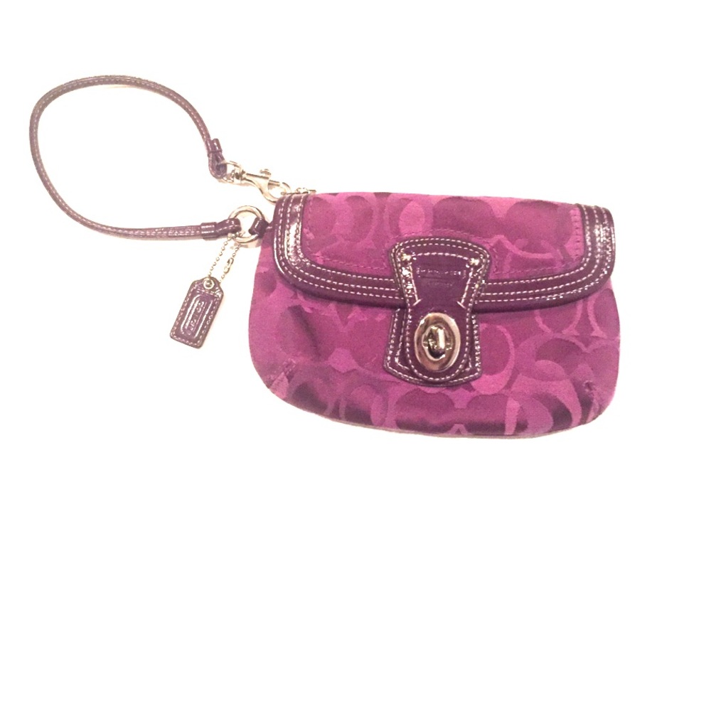 Purple Coach Wristlet