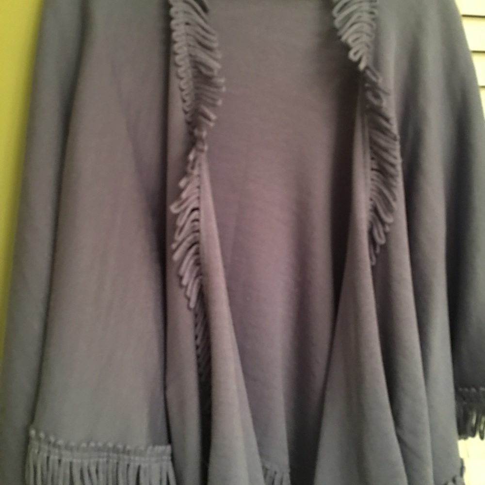 Beautiful elegant slate blue cape