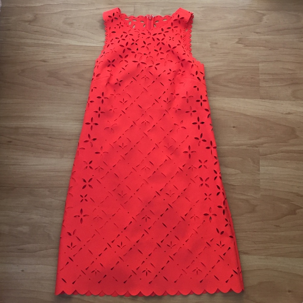 NWT J Crew Laser-Cut Floral Shift Dress 0