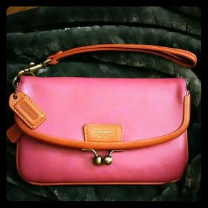 Pink Coach Wristlet
