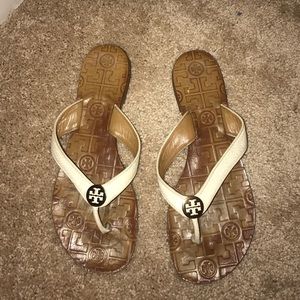 Tory Burch white sandals