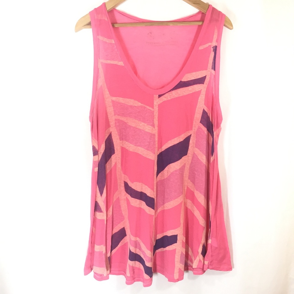 Threads 4 Thought Floaty Pink Cotton Mix Tank Top