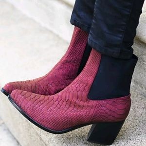 Free people Jeffrey Campbell Frontier red booties