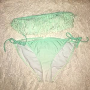 Mint Fringe Ombré Bikini
