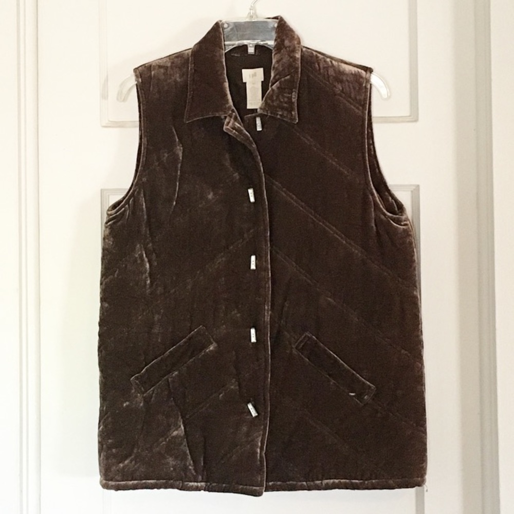 Dark Brown Quilted Vest