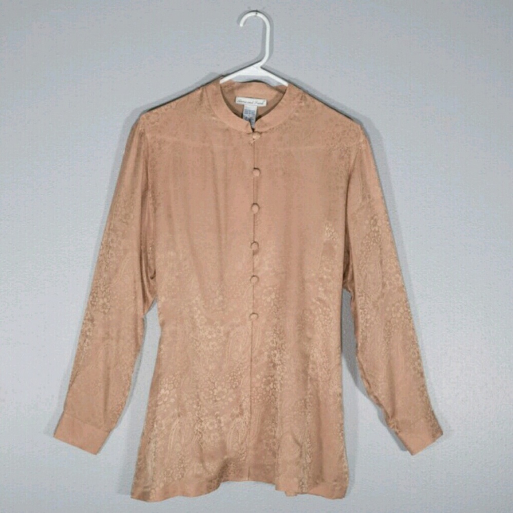 Anna  and Frank 100% Silk Long Sleeve