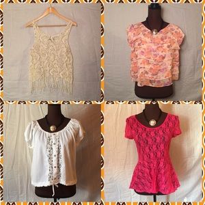 Bundle of 4 cute tops