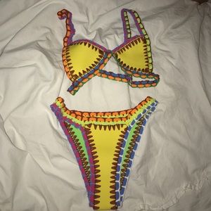 Never worn/boho colorful bikini