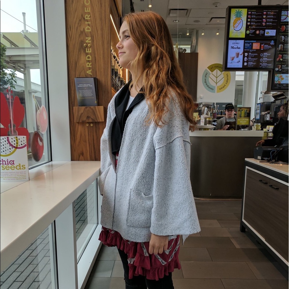 White/Grey soft pullover sweater Urban Renewal