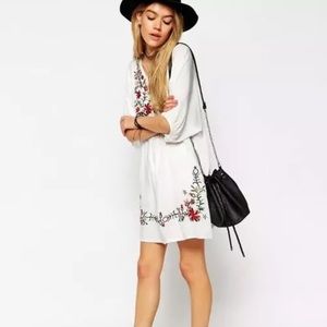 Nasty gal embroidered hippie dress